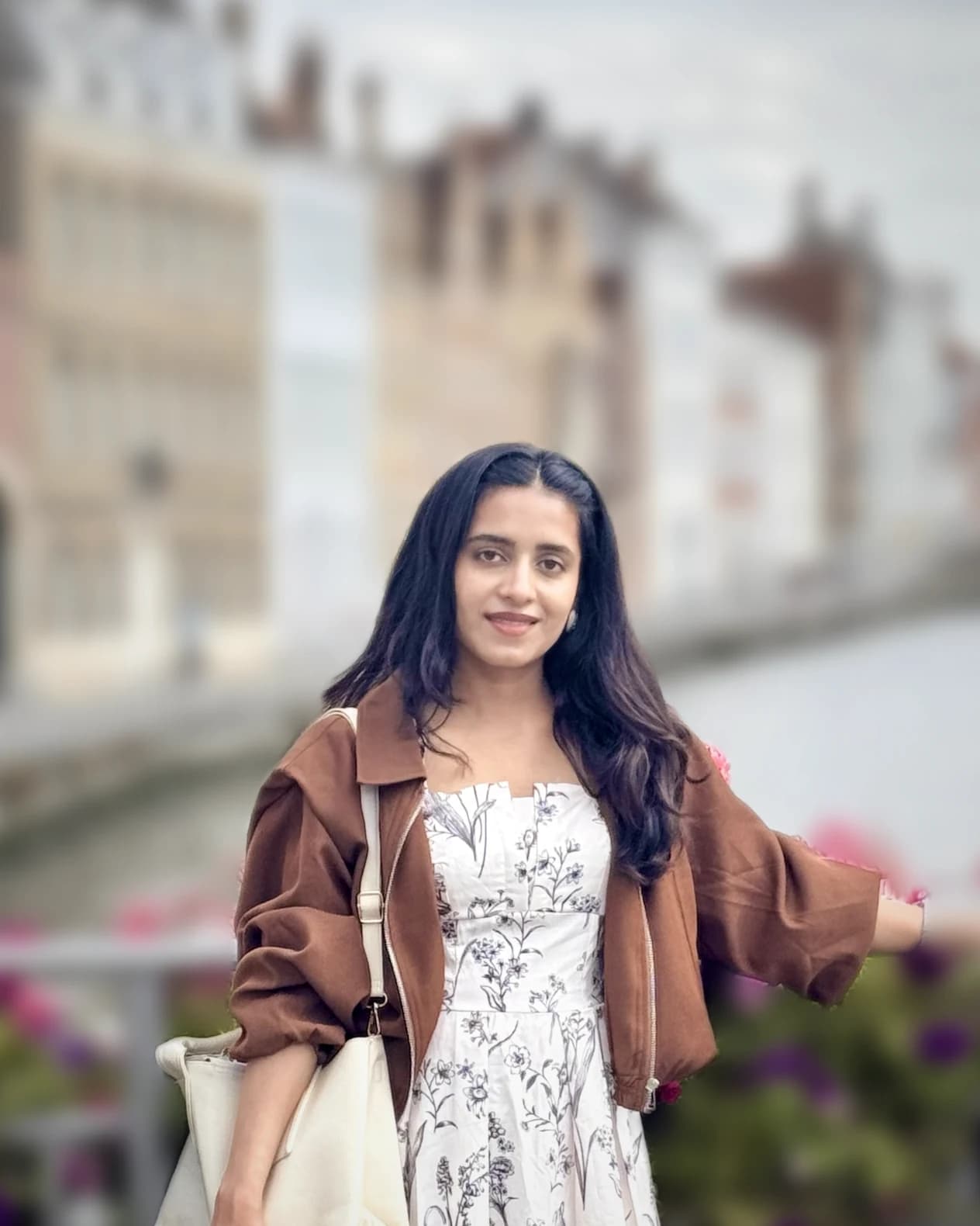 Nimra Zahid on a canal bridge